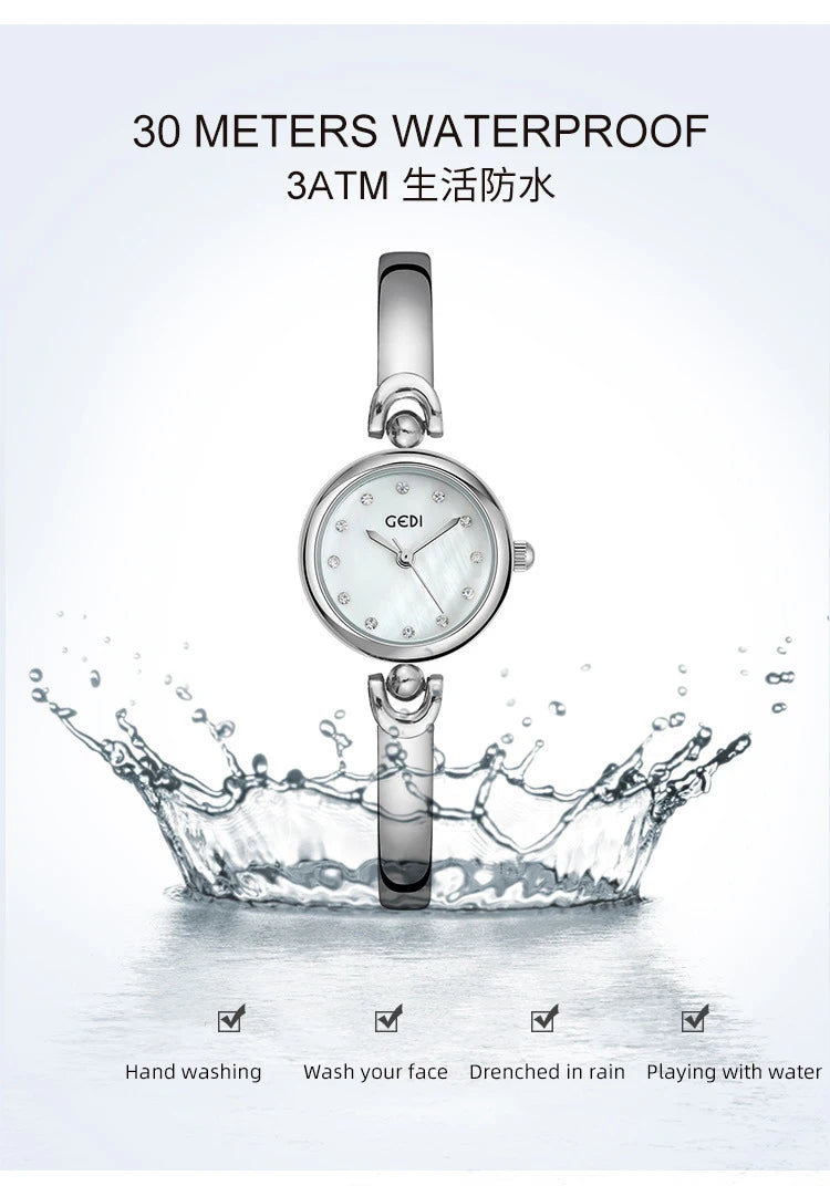 Minimalist Women's Quartz Watch – Waterproof Round Dial for Daily Fashion
