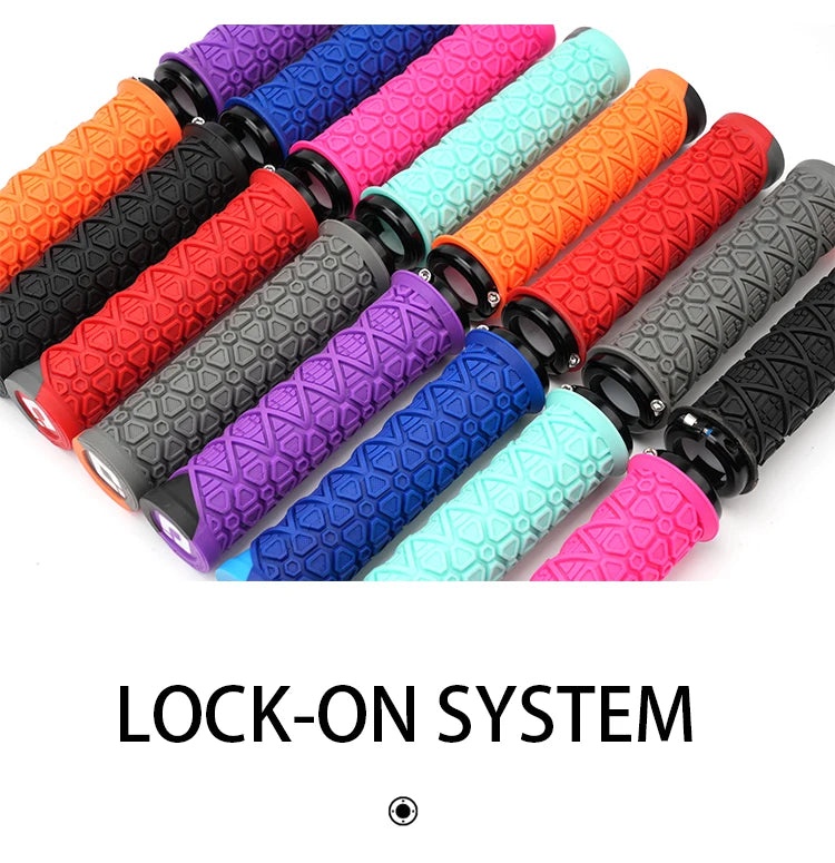 Silicone MTB Lock-On Grips – Anti-Slip Shock Absorbing Handles for Downhill