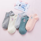Cute Cat Ankle Socks – Cartoon Animal Kitten Cotton Hosiery for Women