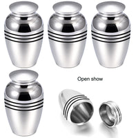 Mini Metal Keepsake Urns – Silver Cremation Vessels for Human or Pet Ashes