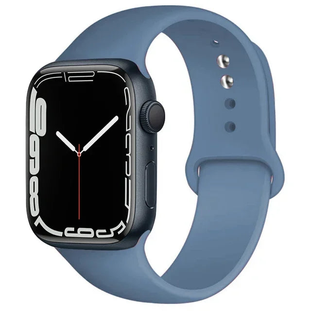 Silicone Apple Watch Sport Band – Adjustable Strap for Series 1-11 and Ultra