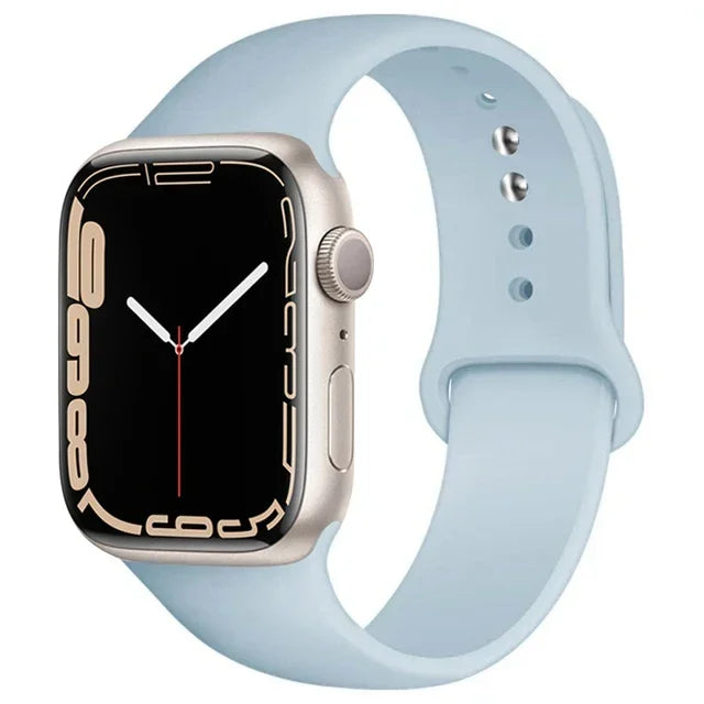Silicone Apple Watch Sport Band – Adjustable Strap for Series 1-11 and Ultra