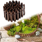 Mini Wooden Picket Fence – 100cm Garden Edging for Fairy Landscapes and Crafts