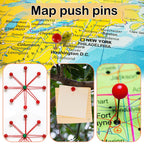 Assorted Colorful Push Pins – Office and School Stationery for Notice Boards