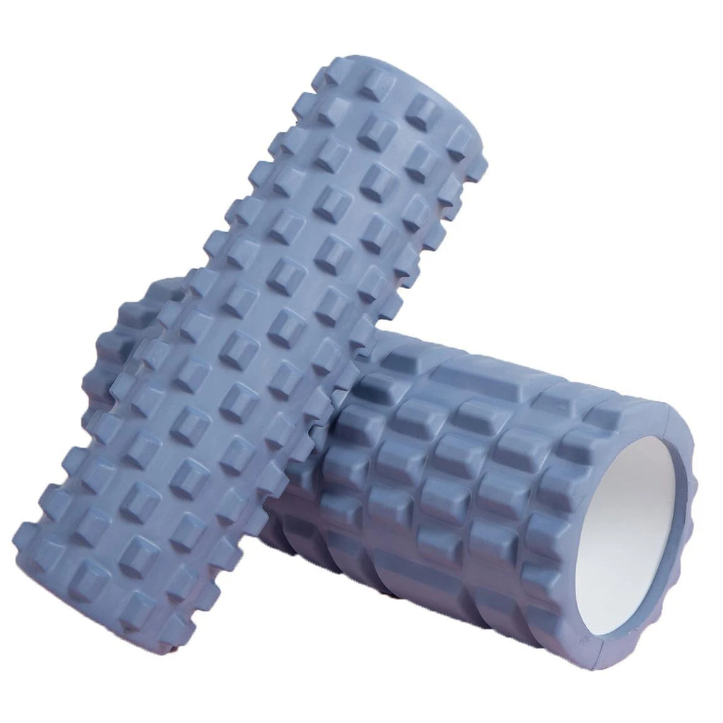 33cm Foam Yoga Massage Roller – Textured Grid Muscle Recovery for Gym Training
