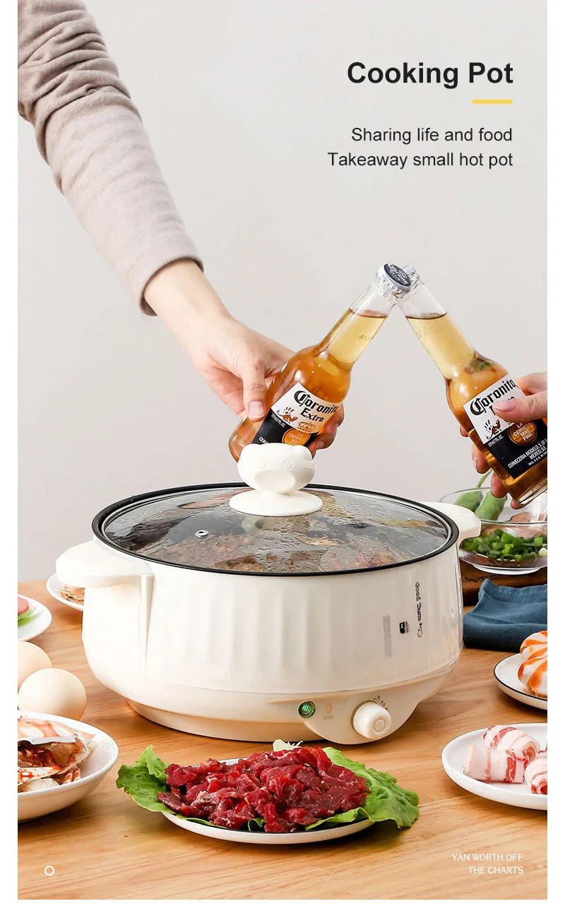 Non-Stick Electric Multi Cooker – Compact Household Pot for Small Meals