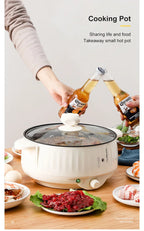 Non-Stick Electric Multi Cooker – Compact Household Pot for Small Meals