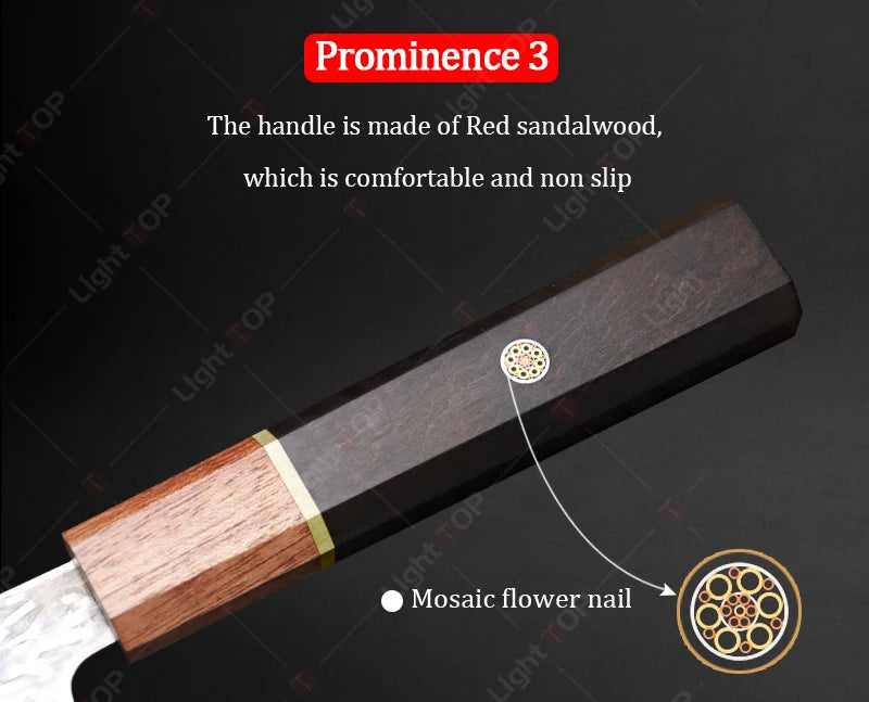 Hand Forged Japanese Chef Knife – Professional Kitchen Cleaver for Meat Cutting