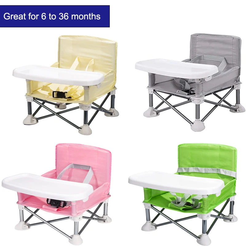 Portable Baby Booster Seat – Folding Dining Chair for Travel and Outdoor Use