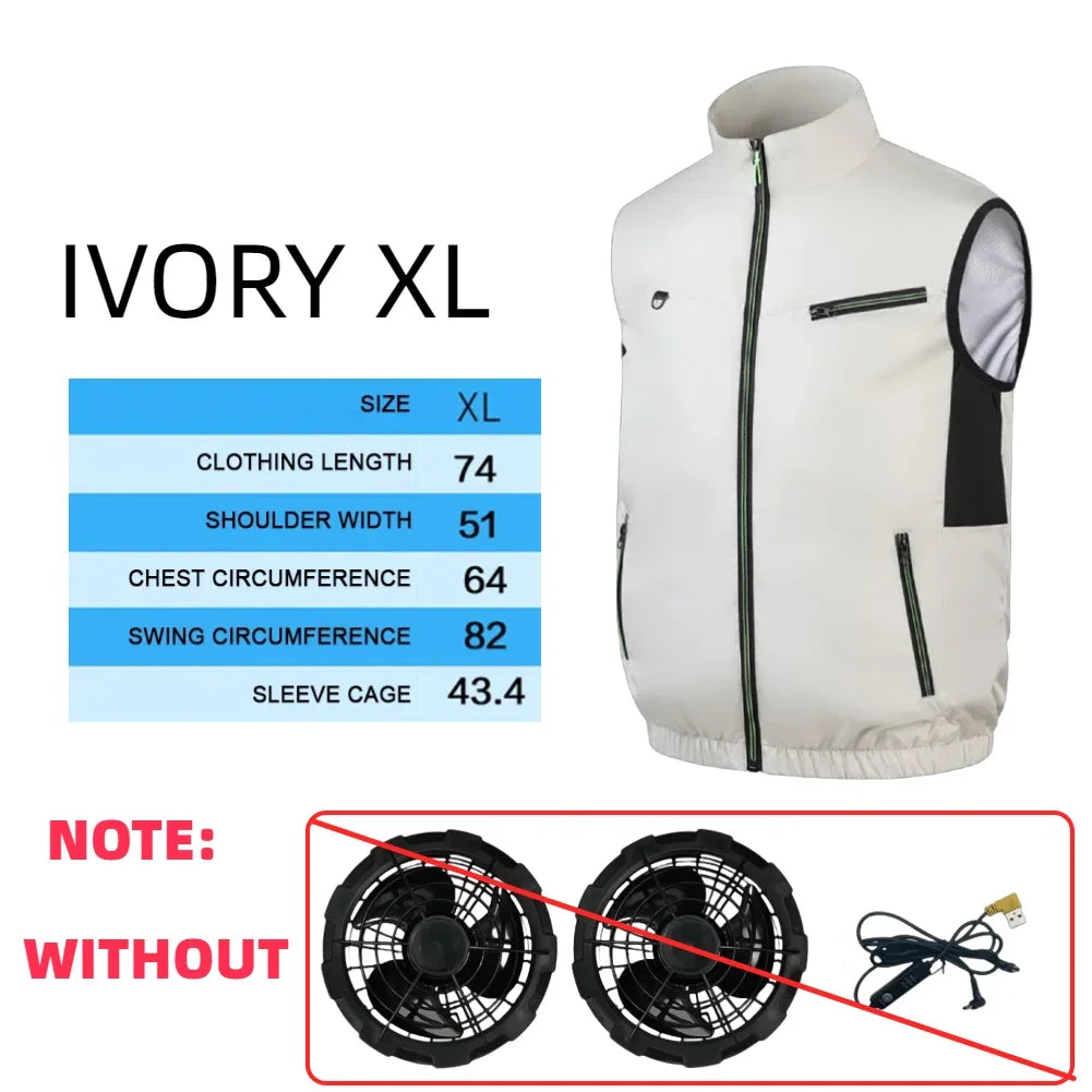 Cooling Fan Vest – Breathable Ice Workwear for Hot Weather Outdoor Labor
