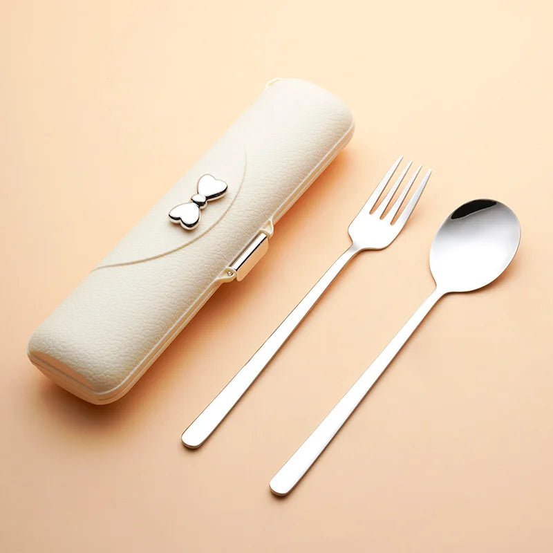 Stainless Steel Cutlery Set – Portable Flatware for Camping and Picnics