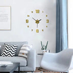 Frameless DIY Wall Clock – Modern Silent Decal for Home and Office Decor