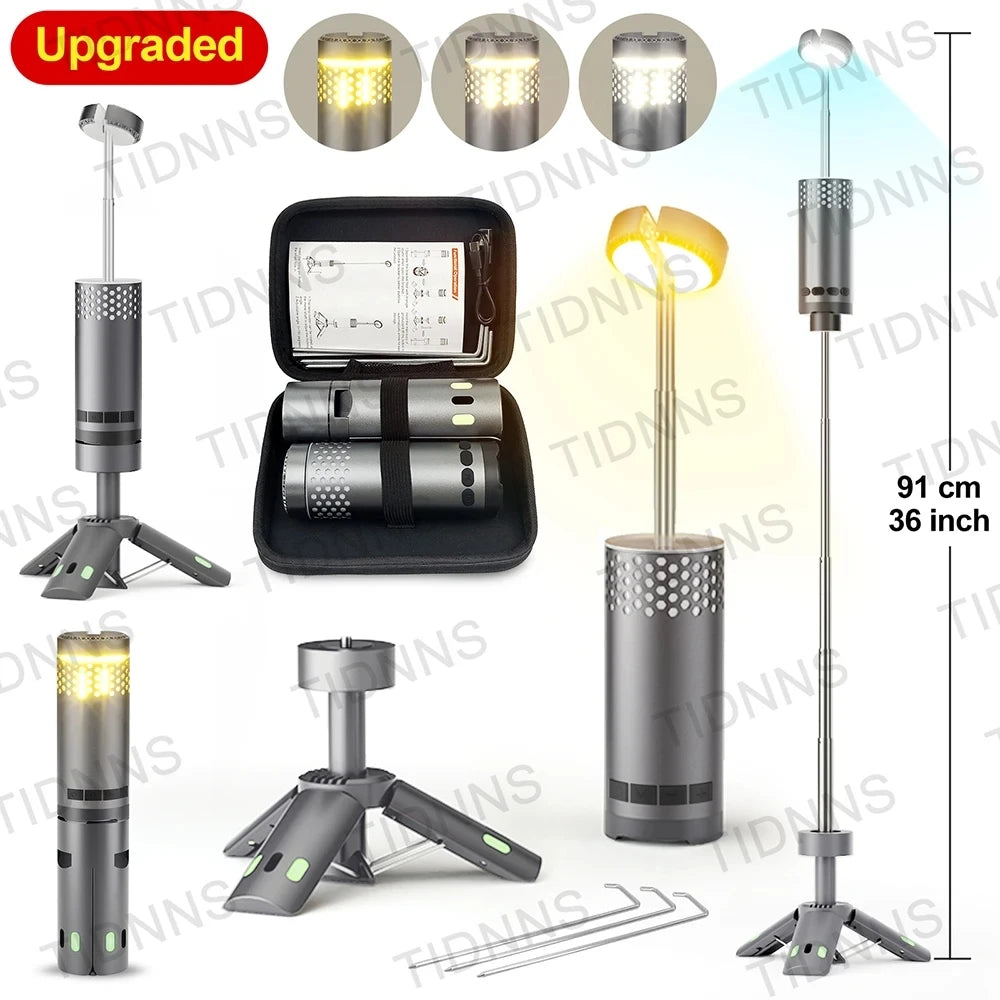Rechargeable Telescopic LED Flashlight – Multifunctional Lamp for Outdoor Camping
