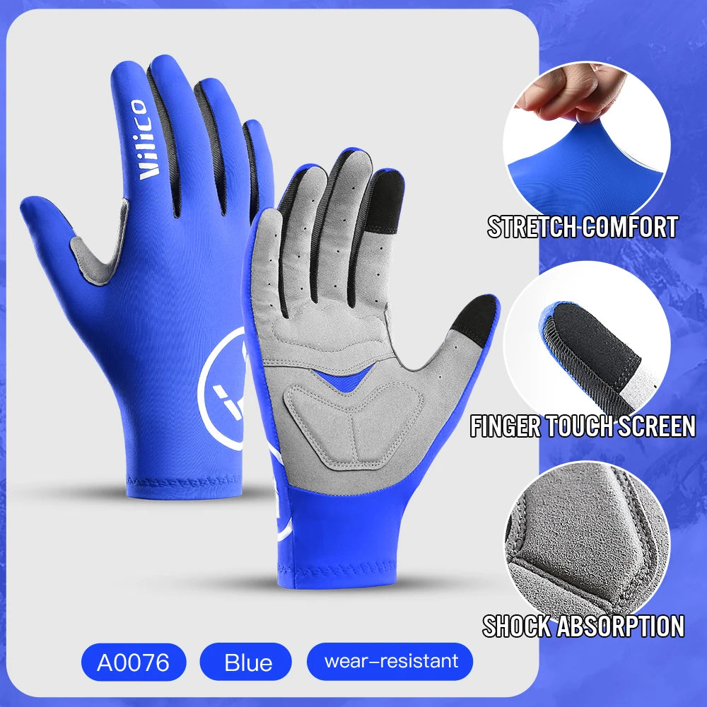 Gel Padded Cycling Gloves – Convertible Full and Half Finger for MTB Riding