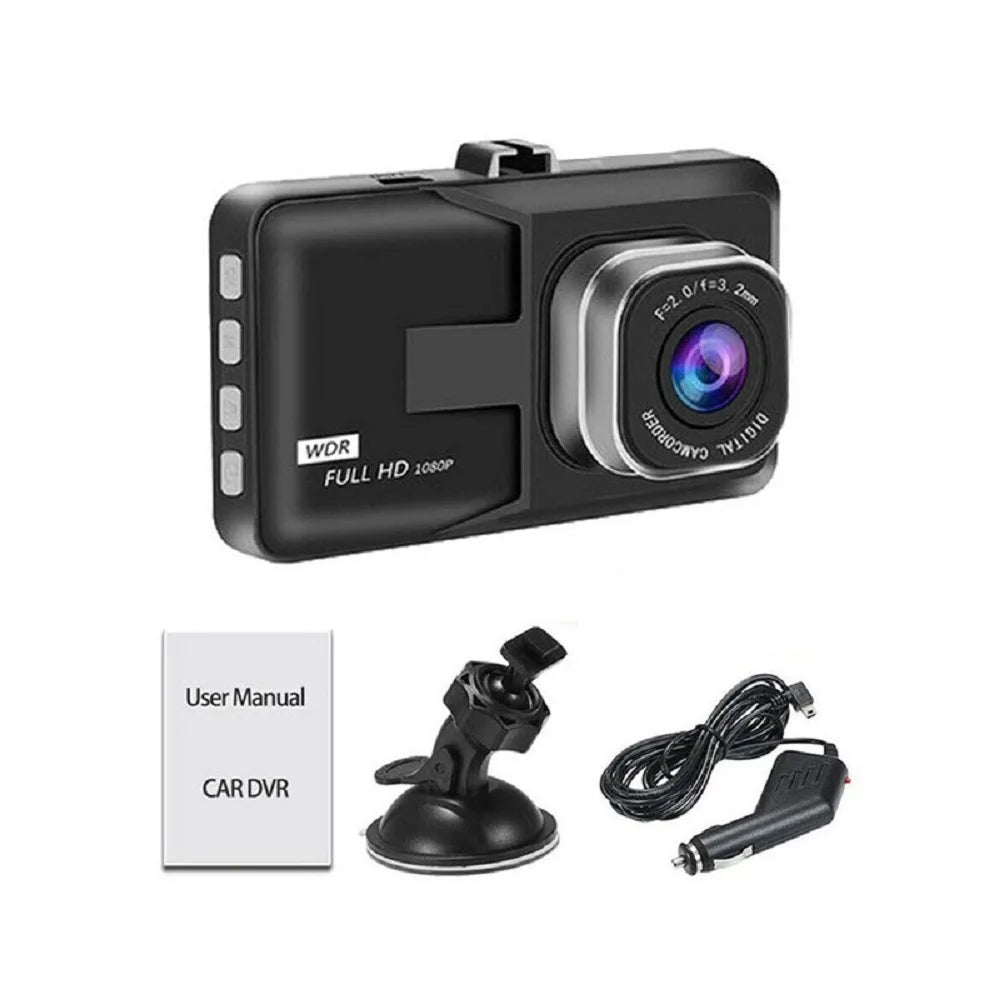 Dual Channel Dash Camera – Full HD 1080P Night Vision for Vehicle Security