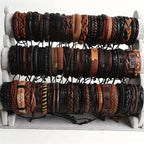 Braided Leather Bead Bracelets – Ethnic Tribal Wristbands for Men Women