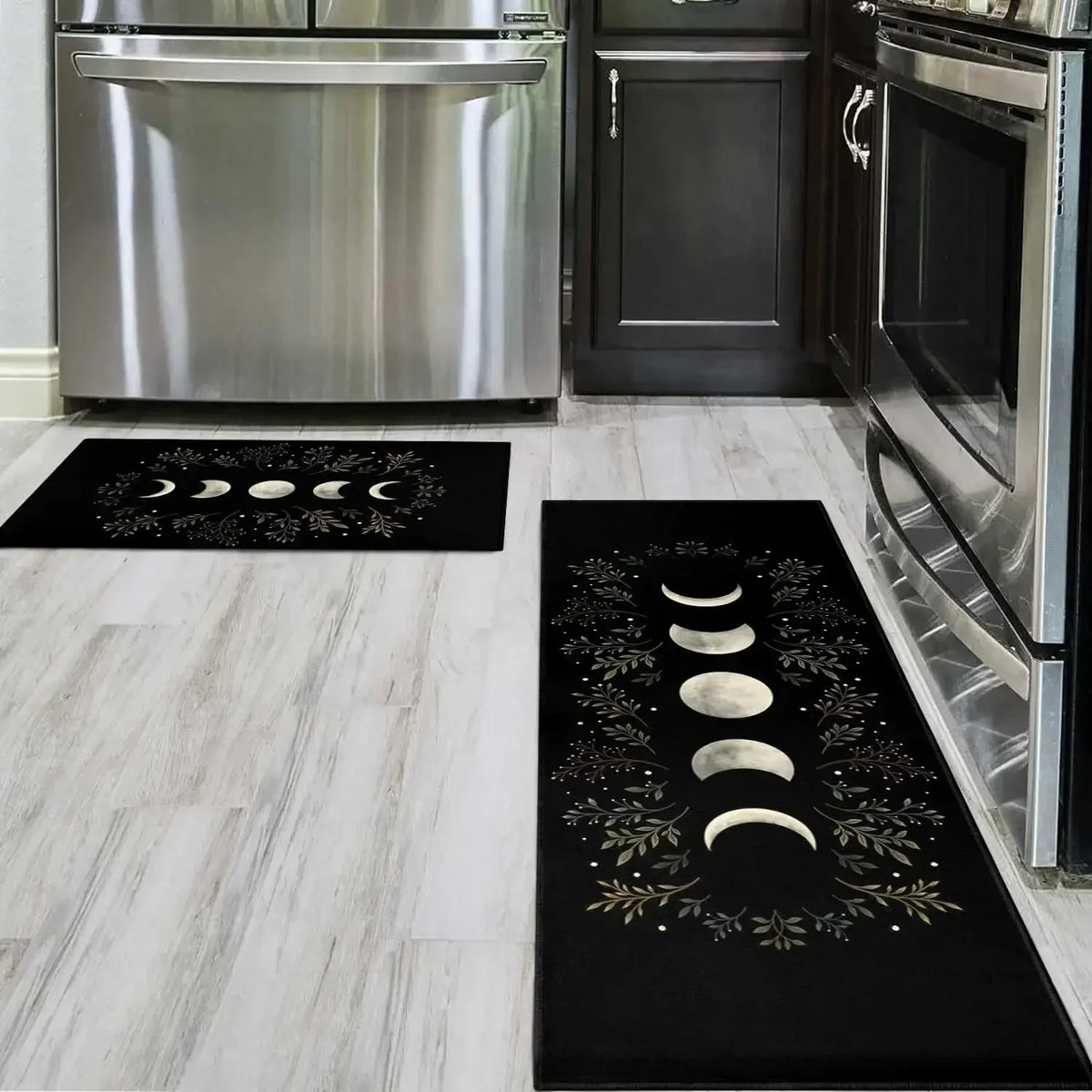Gothic Moon Kitchen Runner – Anti-slip Printed Floor Mat for Witchy Home Decor