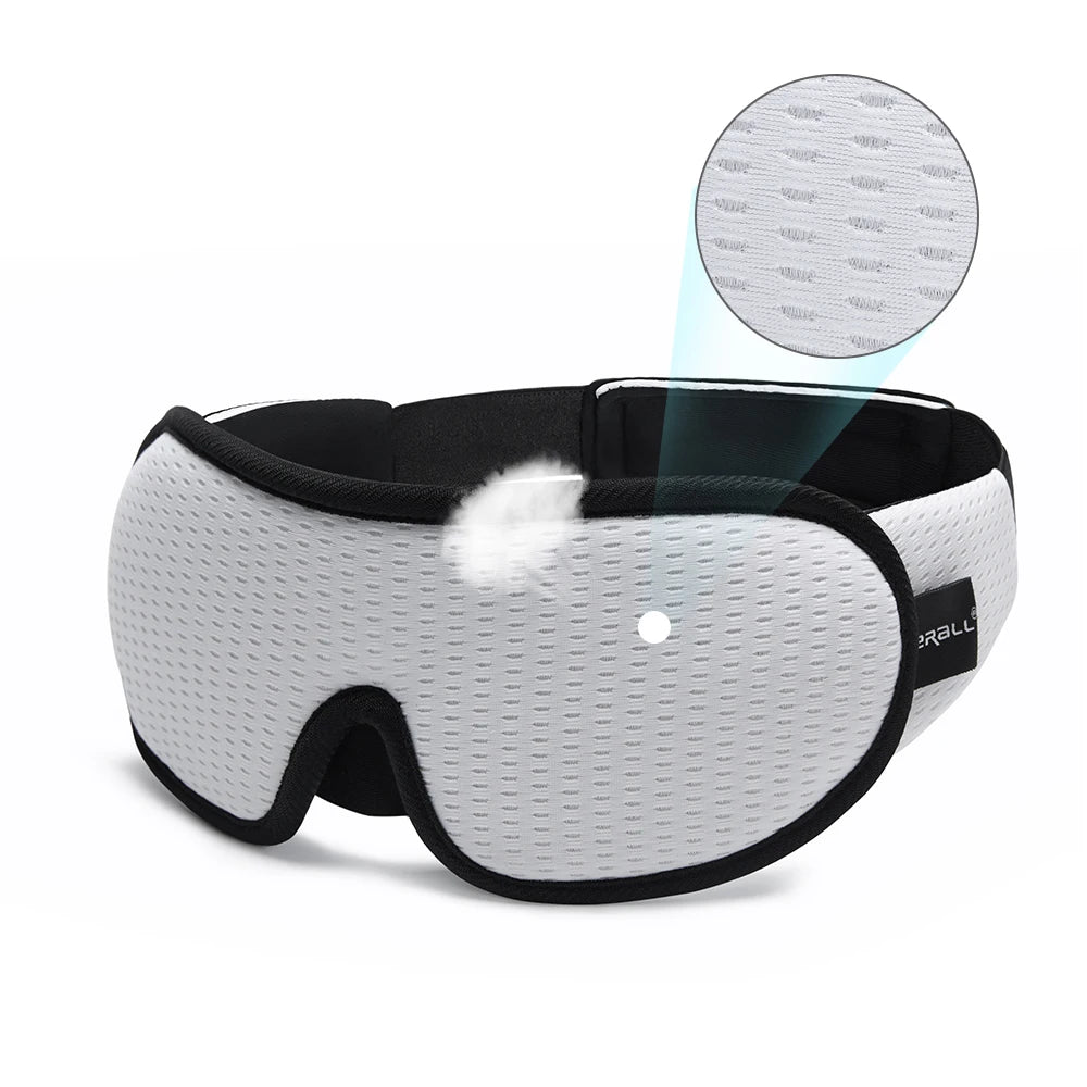 Memory Foam Sleep Mask – Ergonomic 3D Blindfold for Travel and Sleeping