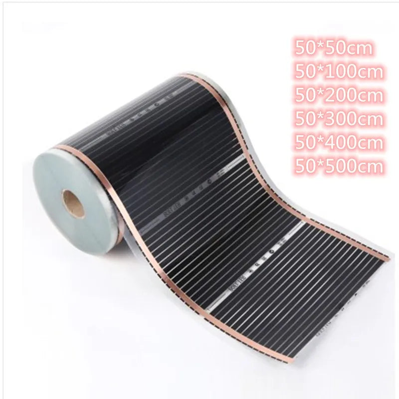 Infrared Carbon Heating Film – 50cm Width Electric Mat for Floor Warming