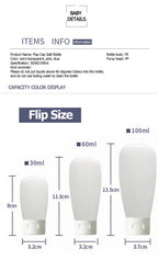 Refillable Squeeze Bottle Kit – Portable Travel Containers for Toiletries