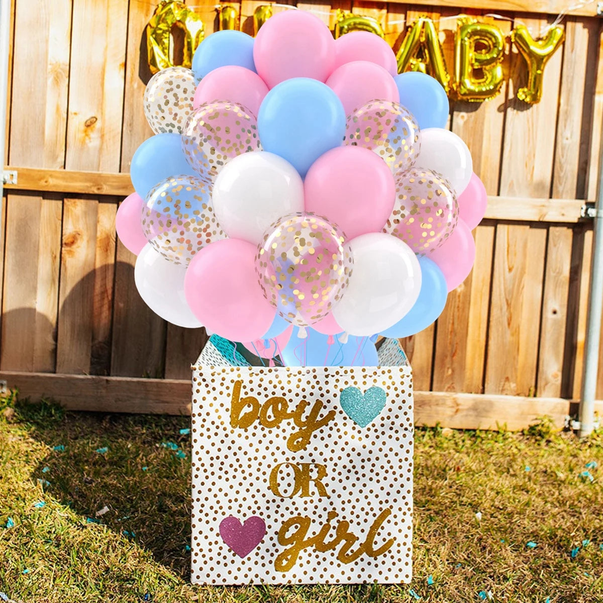 Metallic Pearl and Confetti Balloons – Decorative Latex Set for Party Events