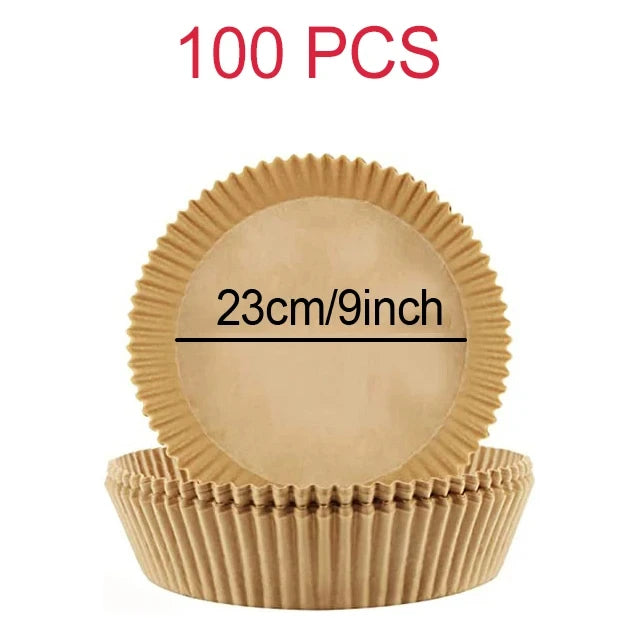 Disposable Air Fryer Parchment Liners – 9 Inch Nonstick Paper for Baking