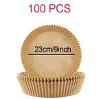Disposable Air Fryer Parchment Liners – 9 Inch Nonstick Paper for Baking