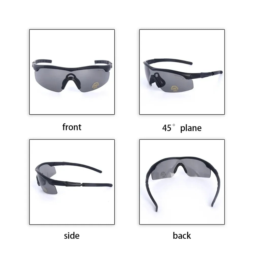 Tactical Shooting Goggles – 3 Interchangeable Lens Set for Airsoft and Outdoor