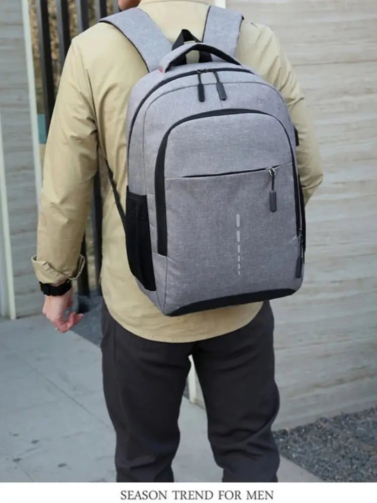 Large Capacity Laptop Backpack – Unisex Minimalist Travel Bag for Students