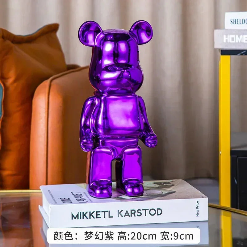 Ceramic Bear Figurine – Aesthetic Luxury Sculpture for Modern Home Decor