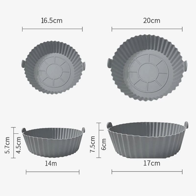Reusable Silicone Air Fryer Basket – Non-Stick Baking Tray for Cooking