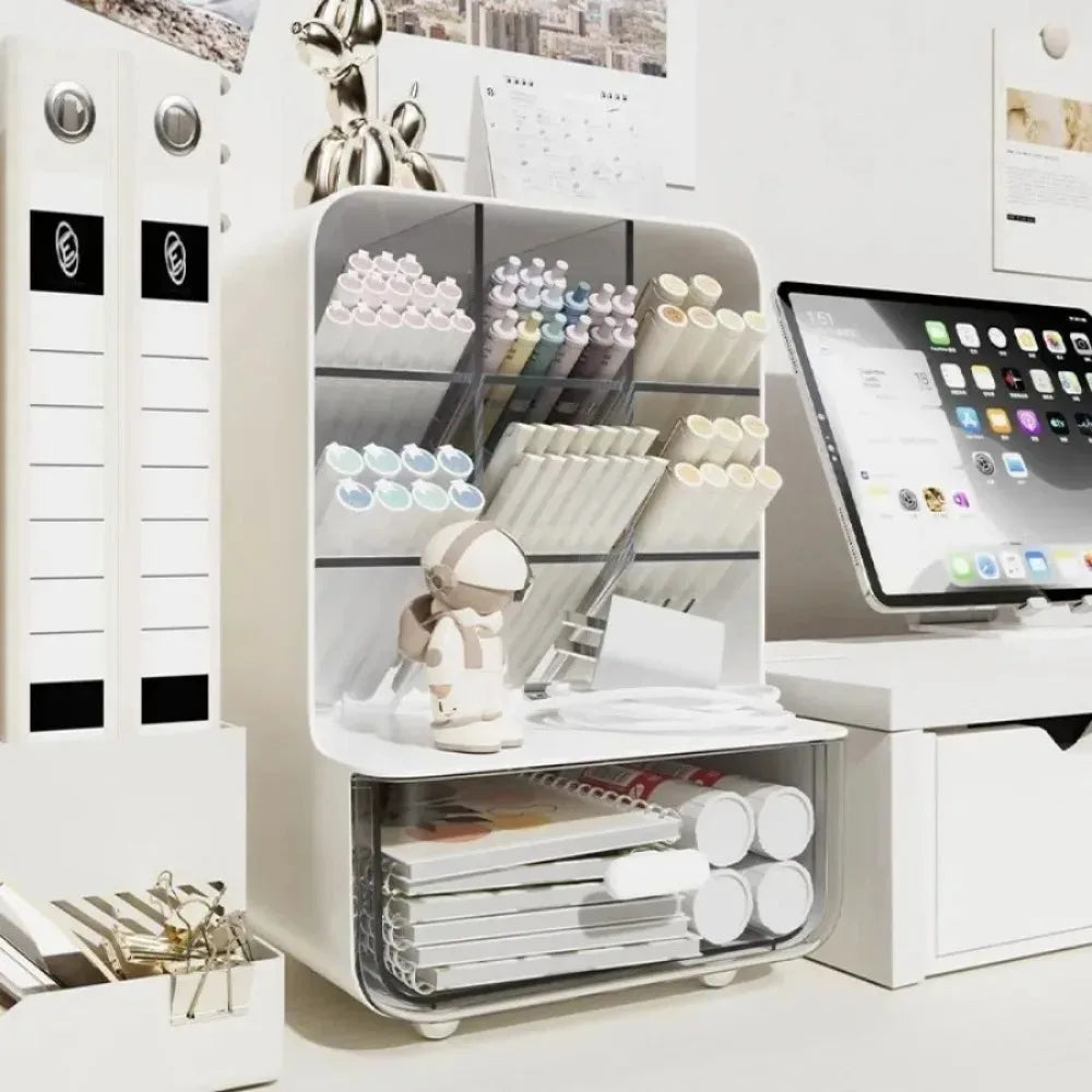Slanted Desk Organizer – Large Capacity Stationery Holder for Office Storage
