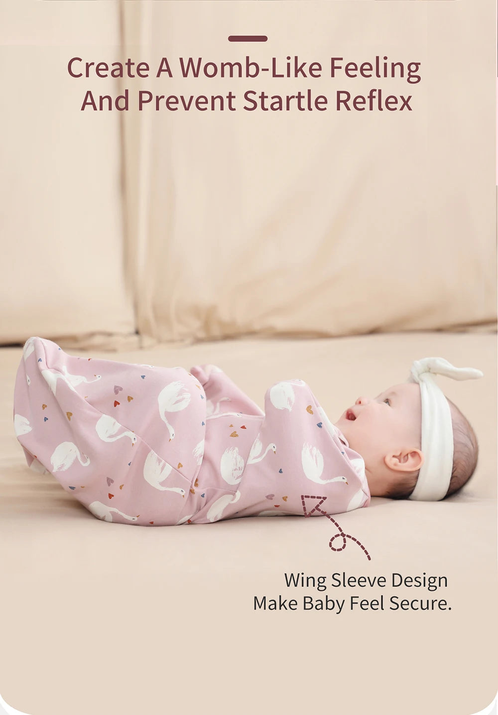 Cotton Baby Sleeping Bag – Anti-Shock Swaddle for Newborn Sleep