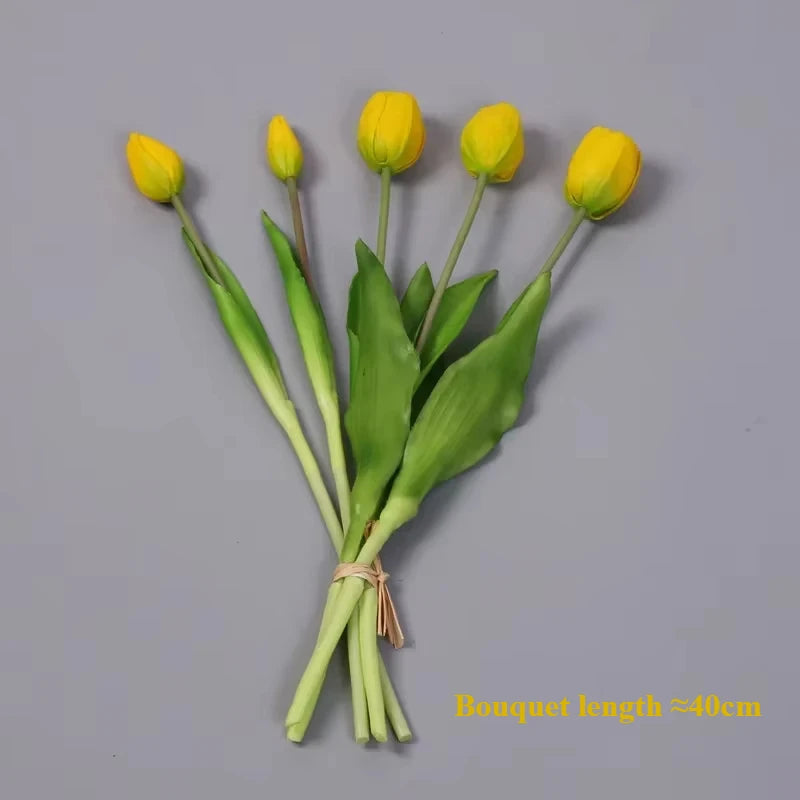 Artificial Tulip Bouquet – Real Touch Floral Decor for Wedding Home