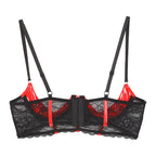Wetlook Leather Push Up Bralette – Underwire Lace Lingerie for Sexy Cosplay