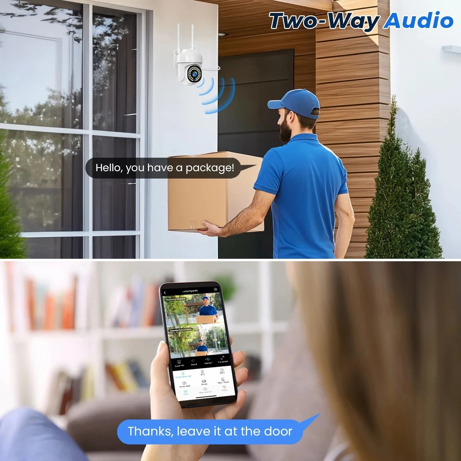 Wireless PTZ Security Camera – 5MP HD WiFi Motion Tracking for Outdoor Home