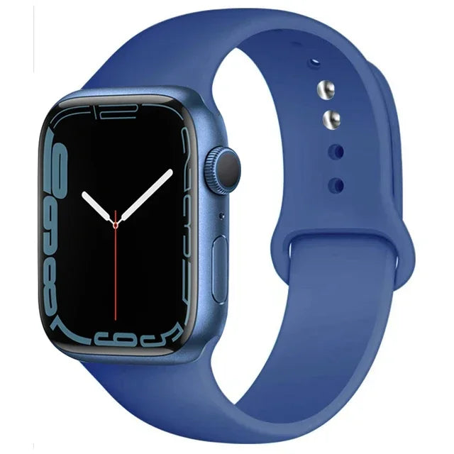 Silicone Apple Watch Sport Band – Adjustable Strap for Series 1-11 and Ultra