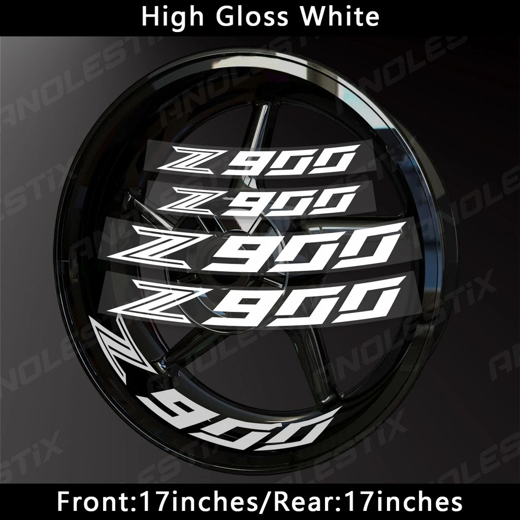 Reflective Motorcycle Rim Stripes – Wheel Hub Decals for Kawasaki Z900