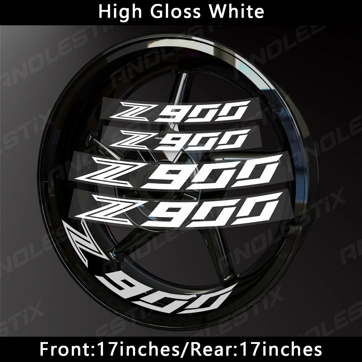 Reflective Motorcycle Rim Stripes – Wheel Hub Decals for Kawasaki Z900