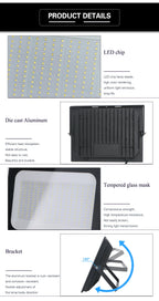 LED Flood Light – IP66 Waterproof Spotlight for Outdoor Garage and Street
