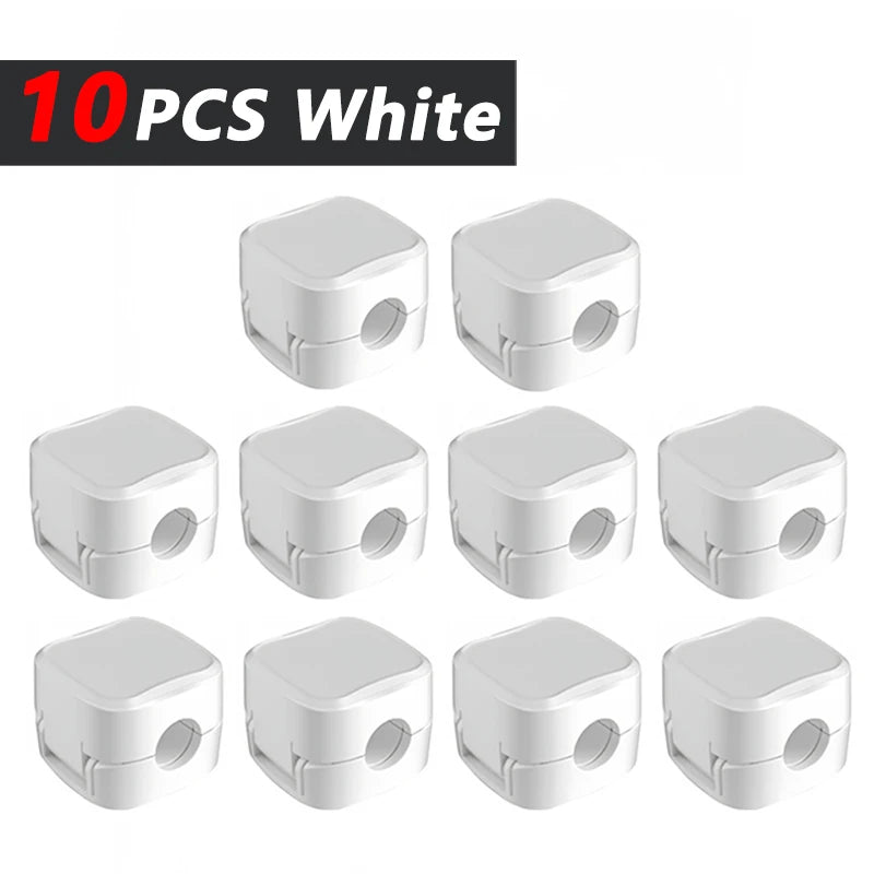 Magnetic Cable Clips – Adjustable Adhesive Cord Holder for Office Desk