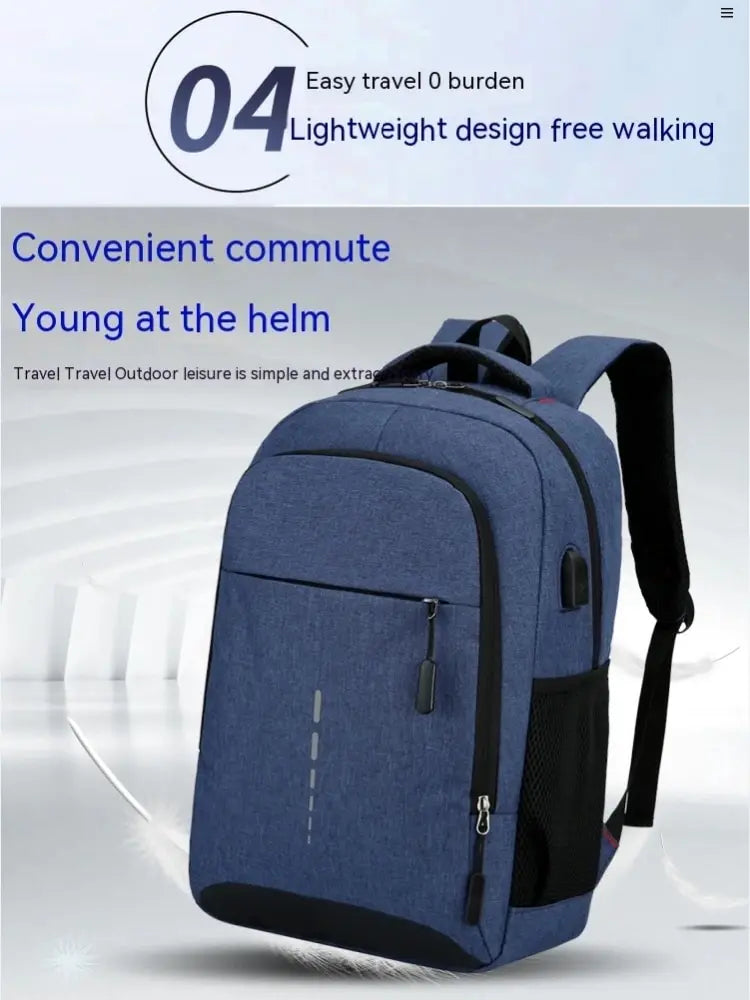 Large Capacity Laptop Backpack – Unisex Minimalist Travel Bag for Students