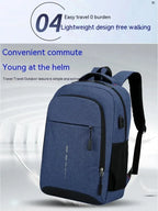 Large Capacity Laptop Backpack – Unisex Minimalist Travel Bag for Students