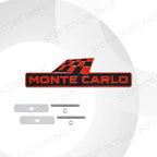 Metal Racing Flag Emblem – Monte Carlo Grille Badge for Skoda Sport Line