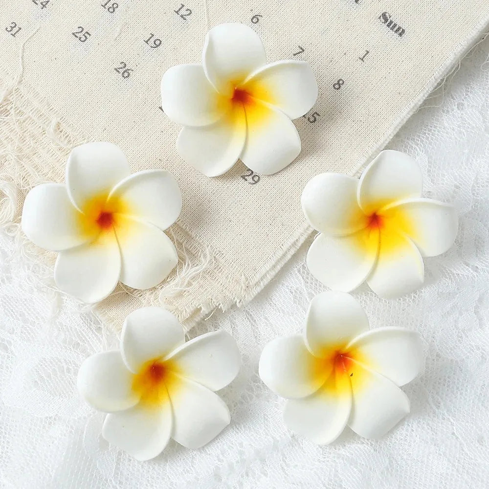 Artificial PE Foam Flowers – 5cm Hawaiian Plumeria for Wedding Decor DIY Crafts