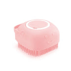 Silicone Pet Grooming Gloves – Shampoo Dispensing Brush for Dog Bathing