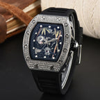 Bamboo Hollow Dial Quartz Watch – Fashionable Wooden Wristwatch for Men