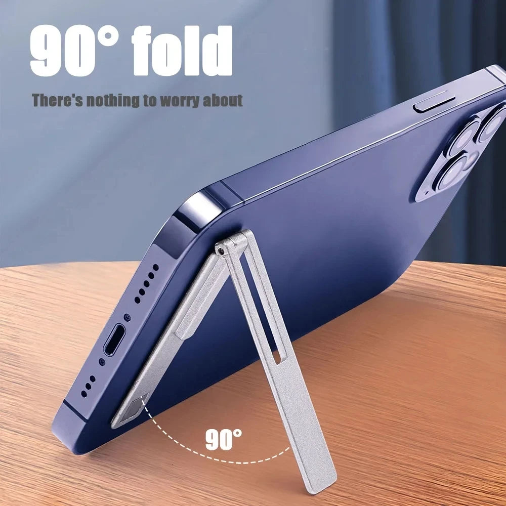 Magnetic Foldable Phone Stand – Ultra Thin Metal Bracket for Desktop Use