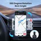 Gravity Car Phone Holder – Metallic Air Vent Mount for Hands-Free Driving