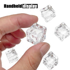 Reusable Acrylic Fake Ice Cubes – Transparent Photo Props for Product Display
